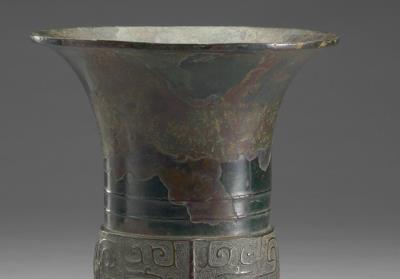 图片[2]-Zun wine vessel with animal-mask pattern, late Shang dynasty, c. 13th-11th century BCE-China Archive